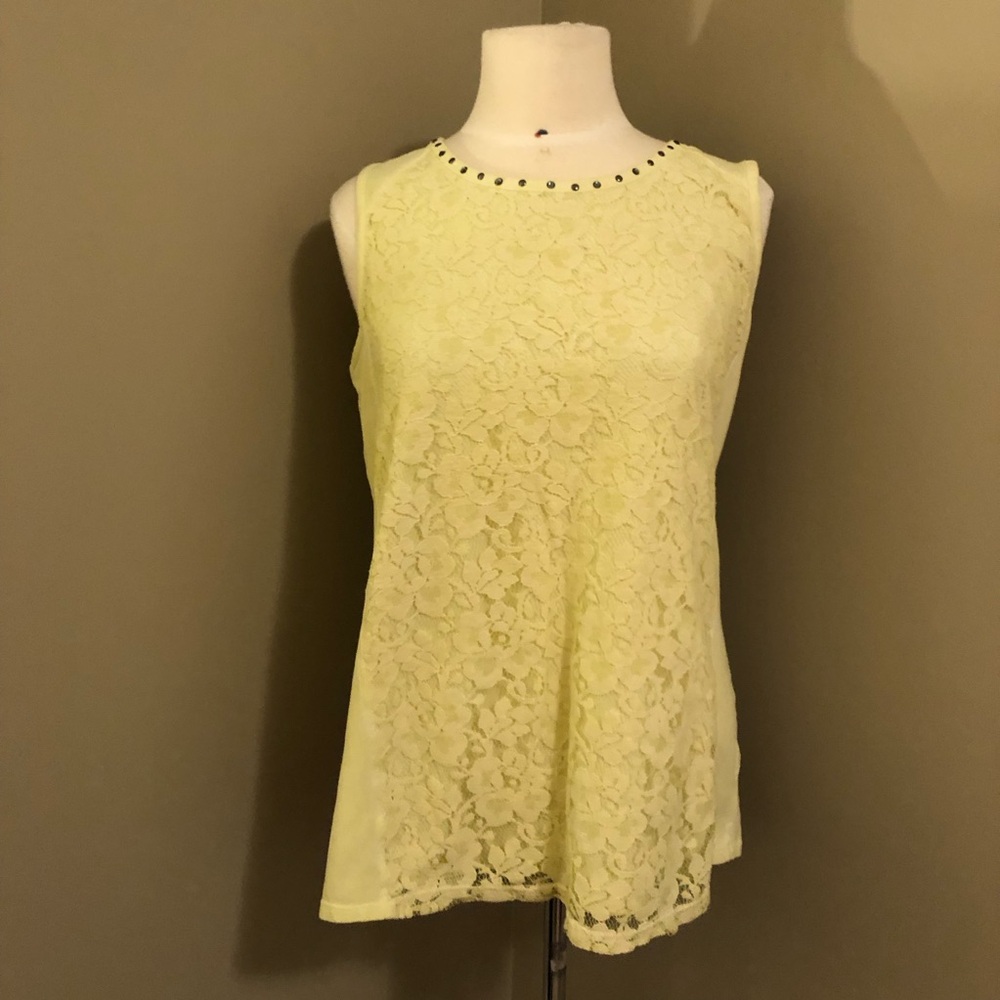 Monari Tank Top Lace Detail Front Size 12